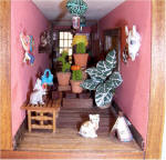 View of upper end of  stairs from the back of the addition - the back of the stairs