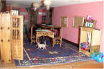 Craft room viewed from the back of the addition. 