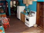 Kitchen on the lower level from the back of the addition - right side