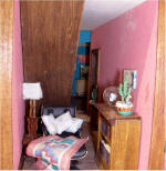 Lower level of front addition - reading nook right view under the stairs