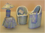 Chair, bassinette lamp table in blue (kit by Jean Day)