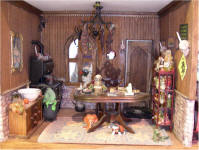 Witches Kitchen, with some experiments cooking on the right.
