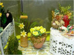 Most of the flowers in the Hide-a-way were made by others