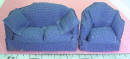 Country Blue Sofa Set 53