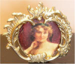 An Elegant Lady With A Yellow Rose by Emile Vernon, Date unknown (1 of 2) Gold Victorian Standing Frame 