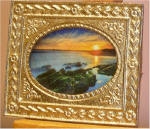 Basham Beach Sunset by Getty Images in Gold Victorian Picture Frame