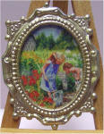 P61 Butterfly Hunt in Gold Victorian Rectangle Frame