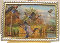 Ducks on the River in Gold & Silver Frame