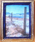 S29 Fence Line in Navy & Gold Frame