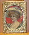 P62 Lady in a hat in Gold Frame