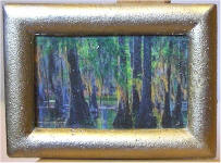 S38 Louisiana Swamp in Gold Frame