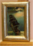 S16 Old Ironsides in Plain Rectangular Gold Frame