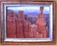 Painted Dessert in Red Copper & Silver Frame