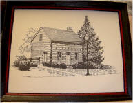 Pin & Ink The Cabin in Custom Black Frame