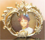 Portrait of a Lady (Ivan Makarov - 1885) in Gold Victorian Standing Frame
