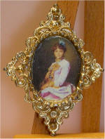 Portrait of a Lady (Ivan Makarov - 1885)  in gold diamond frame