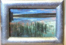 S41 Reeds in the Lake in Silver Frame