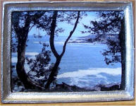 S58 View of the Ocean in Silver Frame