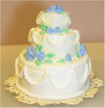 002 Blue & White Cake