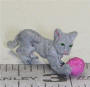 Gray Cat with ball