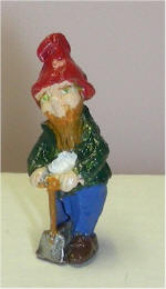 Hand Painted Digging Gnome