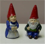 Hand Painted Female and Male Gnomes