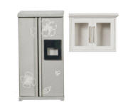 GM015 Silver Refrigerator/Cabinet
