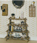 CB2103 Chrysnbon What Not Table- Spice Chest & Wall Phone