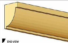 CLA70272 Small Cornice   1/4" x 24"         