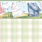 IB 0856b Spring Clothesline Green - Plaid