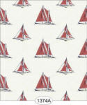 IB 1374A Sailboat Print - Red