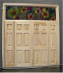 Quadruple door with lead glass transom made for Dark Shadows "Haunted Play Room." by Grace