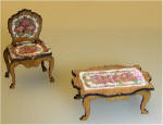 French Country Roses Table & Chair 