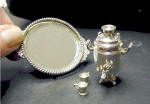Vladimir Matusovsky, a Russian silver artisan now living in Canada, made this silver smaovar.
