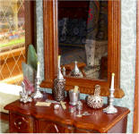 Dressing table with mirror.