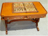Backgammon board made after the style of actual Tudor era backgammon board, by Grace
