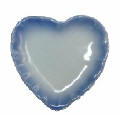 B159 Blue Trimmed Heart plate
