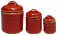 B327 3 pc Rose Canister Set