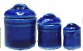B327 3 pc Blue Canister Set