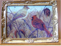 A30 Cardinals in Gold Frame 