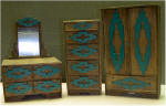 Dresser with mirror, chest of drawers, armoire