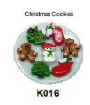 K016 Christmas Cookies on Plate