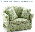 CLA10826 Green Pattern Love Seat