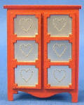 0421 Heart Design Pie Safe 