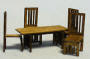 Arts & Craft Dining Table & Chairs