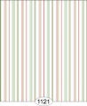 1121 Cottage Stripe - Pink and Green on White