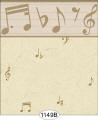 1149B Music Silhouette - Beige Notes